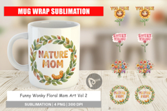 Wonky Floral Mom Mug Wrap Product Image 1