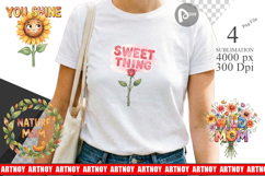 Wonky Floral Mom Sublimation Product Image 1