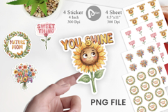 Wonky Floral Mom Sticker Product Image 1