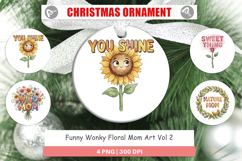Wonky Floral Mom Ornament Product Image 1