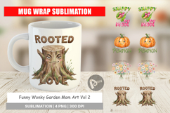 Funny Wonky Garden Mom Mug Wrap Product Image 1