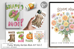 Funny Wonky Garden Digital Paper Product Image 1