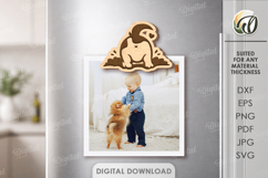 Funny Wooden Magnet Laser Cut. Fridge Magnet SVG Product Image 1