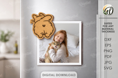 Funny Wooden Magnet Laser Cut. Fridge Magnet SVG Product Image 1