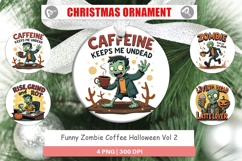 Ornament Halloween Zombie Coffee Product Image 1