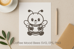Coffee mood bees SVG design | Funny bee SVG Product Image 1