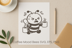Coffee mood bees SVG design | Funny bee SVG Product Image 1