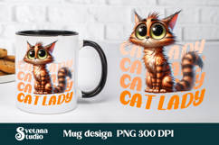 Funny cat mug wrap sublimation | Funny cat quotes mug design Product Image 1