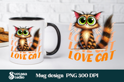Funny cat mug wrap sublimation | Funny cat quotes mug design Product Image 1