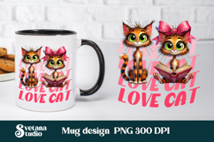 Funny cat mug wrap sublimation | Funny cat quotes mug design Product Image 1