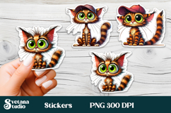 Funny animal stickers printable | Summer sticker PNG design Product Image 10