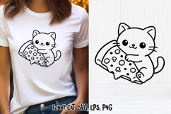 Funny cat SVG design | Cute cat silhouette SVG | Animal SVG Product Image 1