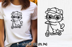 Funny cat SVG design | Cute cat silhouette SVG | Animal SVG Product Image 1