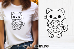 Funny cat SVG design | Cute cat silhouette SVG | Animal SVG Product Image 1