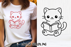 Funny cat SVG design | Cute cat silhouette SVG | Animal SVG Product Image 1