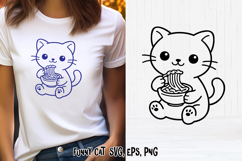 Funny cat SVG design | Cute cat silhouette SVG | Animal SVG Product Image 1