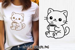 Funny cat SVG design | Cute cat silhouette SVG | Animal SVG Product Image 1