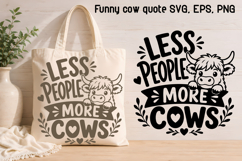 Sarcastic highland cow SVG | Farm animal SVG Product Image 1