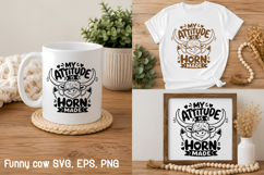 Highland Cow Quote SVG | Funny Farm Cow SVG Product Image 1