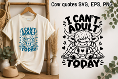 Sarcastic highland cow SVG | Funny Animal SVG Product Image 1