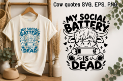 Sarcastic highland cow SVG | Funny Farm Cow SVG Product Image 1