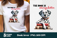 Funny dog book clipart bundle | Dog sublimation | Book lover Product Image 3
