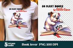 Funny dog book clipart | Funny dog sublimation | Book lover Product Image 1