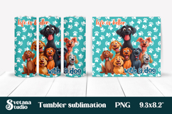 Funny dog tumbler wrap | Dog lover quotes tumbler PNG design Product Image 1