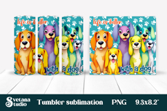 Funny dog tumbler wrap | Dog lover quotes tumbler PNG design Product Image 1
