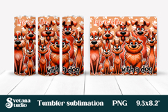 Funny dog tumbler wrap | Dog lover quotes tumbler PNG design Product Image 1