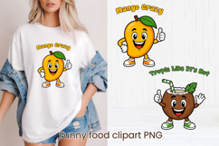 Funny food and fruit character clipart PNG design Product Image 1