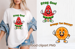 Funny food and fruit character clipart PNG design Product Image 1