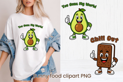 Funny food and fruit character clipart PNG design Product Image 1