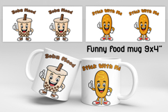 Funny food and fruit character mug sublimation design Product Image 1