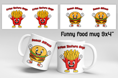 Funny food and fruit character mug sublimation design Product Image 1