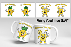 Funny food and fruit character mug sublimation design Product Image 1