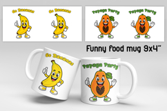 Funny food and fruit character mug sublimation design Product Image 1