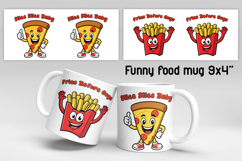 Funny food and fruit character mug sublimation design Product Image 1