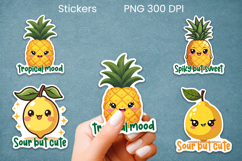 Funny fruit sticker PNG design | Printable summer sticker Product Image 1
