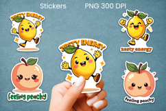 Funny fruit sticker PNG design | Printable summer sticker Product Image 1