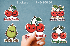 Funny fruit sticker PNG design | Printable summer sticker Product Image 1