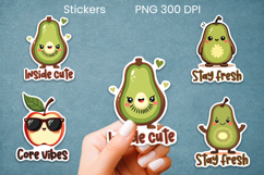 Funny fruit sticker PNG design | Printable summer sticker Product Image 1