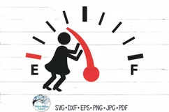 Funny Gas Gauge Female SVG | Female Design for Car Lovers Product Image 2