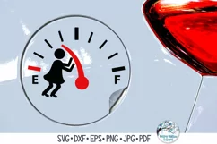 Funny Gas Tank SVGs | Fuel Gauge with Stick Figure Man Product Image 3