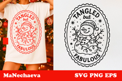 Funny Snowman SVG | Christmas Postage Stamp Sublimation Product Image 1