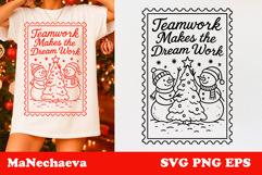 Funny Snowman SVG | Christmas Postage Stamp Sublimation Product Image 1