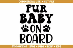 Fur baby on board SVG | Funny Car saying SVG | Driver SVG Product Image 2