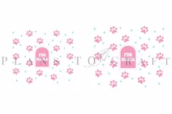 fur mama dog paws dog mama dog lover dog mom skinny tumbler sublimation design for 20oz and 30oz skinny tumbler sublimation wrap