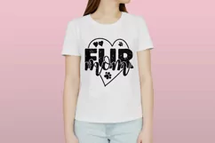 Fur Mom Heart SVG Dog Lover Sublimation T-shirt Design Product Image 2