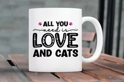All you need is love and cats SVG, Cat SVG Design Product Image 2